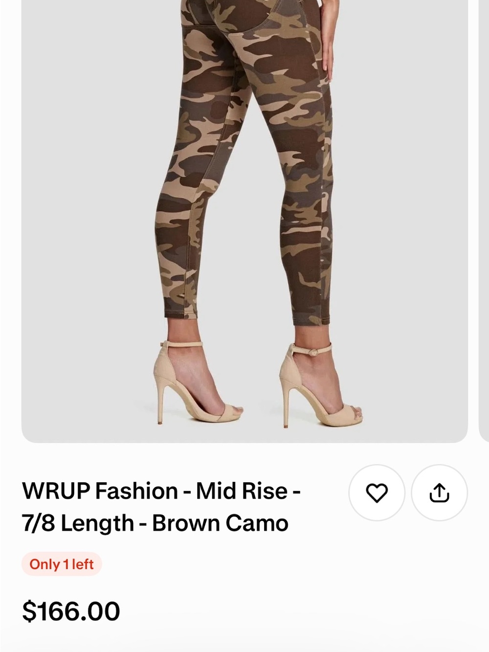 Freddy Brown Camouflage Ankle Pants - NWT, Size L